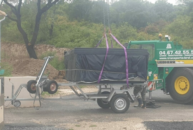 Spa Caldera en attente avant installation sur site